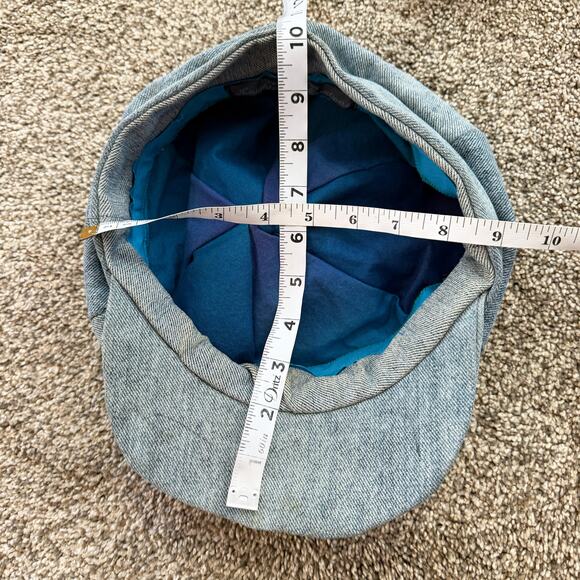 Vintage Y2k Blue Denim Newsboy Cap - Picture 4 of 6
